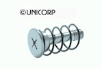 UNICORP Electronic Hardware Self-Clinching Fasteners - Spring-Loaded Spinning Clinch Bolt Captive Panel Screw - Tool Installation Only ESCBR