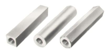 6 mm OD x 25 mm L x M3x.5 Thread Aluminum Male/Female Hex Standoff 500/Bulk Pkg. 